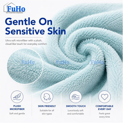Fuho Cloudsoft Microfibre Bath Towel, Super Absorbent & Quick-Dry