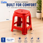 Fuho Red Stackable Stool | Red Plastic Stool | Stackable Chair | Windmill Stool | (HL0341)