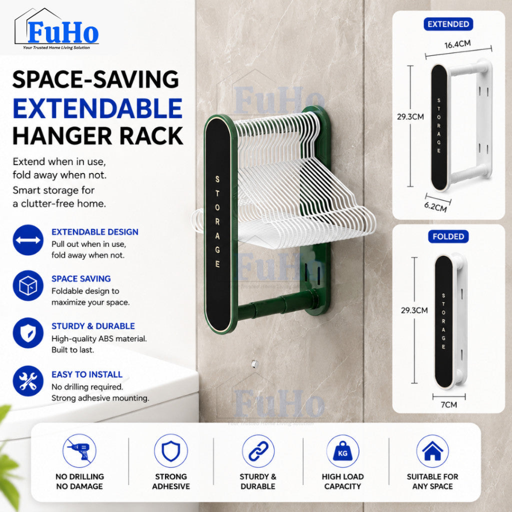 Fuho Foldable Wall Mounted Hanger | Hanger Rack | Hanger | Hanger and Pegs | (HL0352)