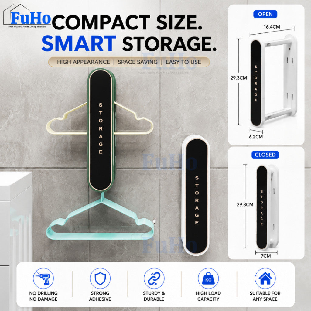 Fuho Foldable Wall Mounted Hanger | Hanger Rack | Hanger | Hanger and Pegs | (HL0352)