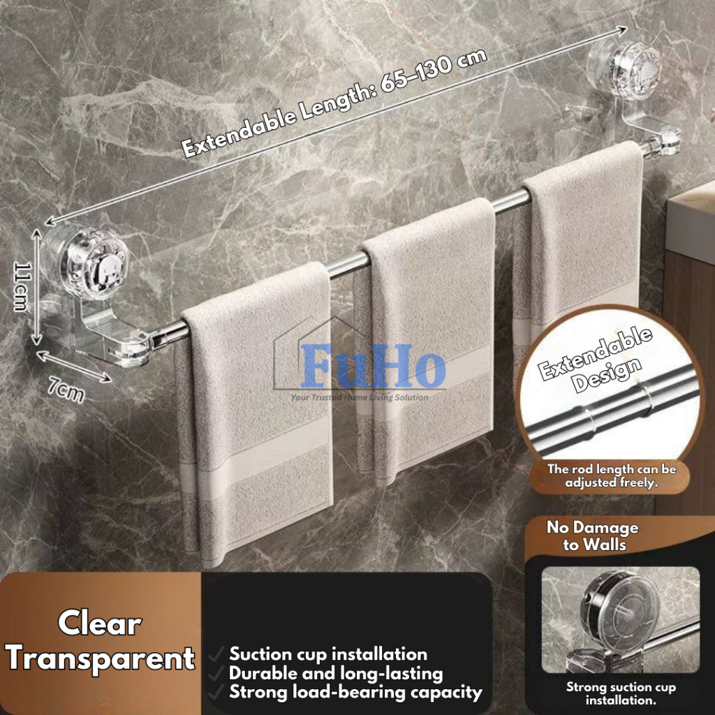 🇸🇬READY STOCK🇸🇬 FuHo Adjustable Toilet Rack | Clothes Rack | Towel Rack | Bathroom Rack (TL0058)