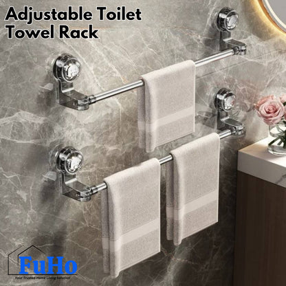 🇸🇬READY STOCK🇸🇬 FuHo Adjustable Toilet Rack | Clothes Rack | Towel Rack | Bathroom Rack (TL0058)
