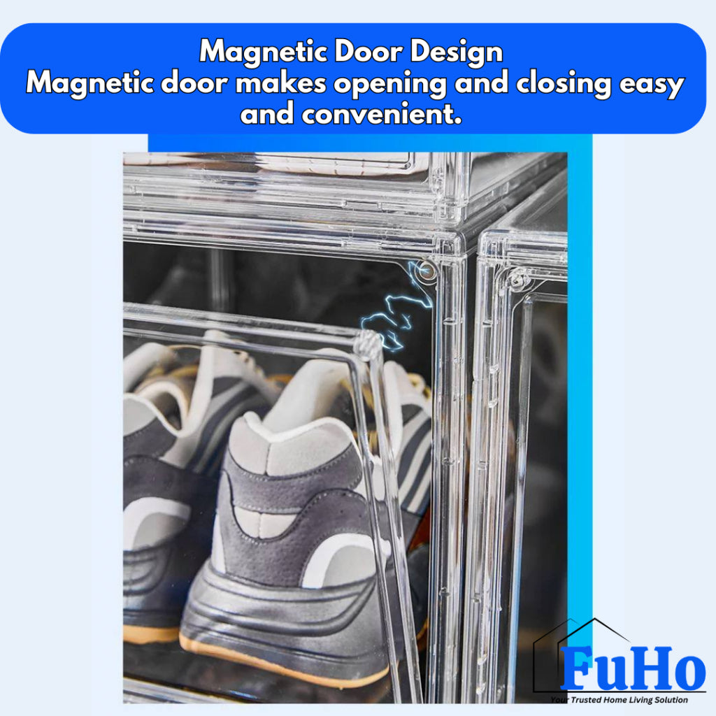 🇸🇬READY STOCK🇸🇬 FuHo Transparent Display Shoe Rack | Shoe Shelves | Shoe Organiser | Shoe Display Rack (HL0326)