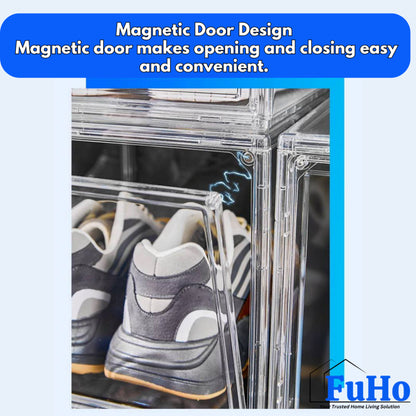 🇸🇬READY STOCK🇸🇬 FuHo Transparent Display Shoe Rack | Shoe Shelves | Shoe Organiser | Shoe Display Rack (HL0326)