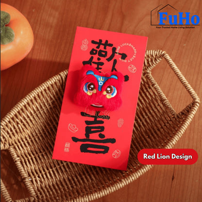 Chinese New Year Festive Decoration Set | Fu Lion Dance | Red Lanterns | Fu Charms | Ang Bao | CNY Decoration