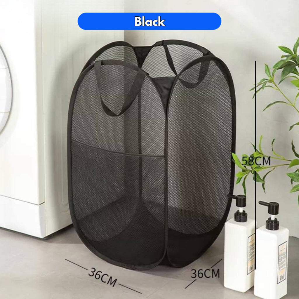 🇸🇬READY STOCK🇸🇬 FuHo Lightweight Foldable Fiber Mesh Laundry Basket | Laundry Storage | Laundry Basket | (TL0057)