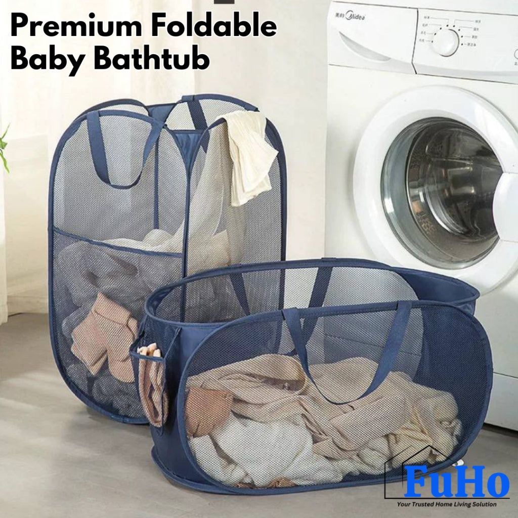 🇸🇬READY STOCK🇸🇬 FuHo Lightweight Foldable Fiber Mesh Laundry Basket | Laundry Storage | Laundry Basket | (TL0057)
