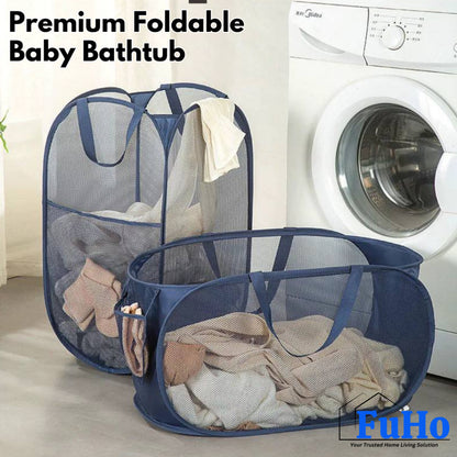 🇸🇬READY STOCK🇸🇬 FuHo Lightweight Foldable Fiber Mesh Laundry Basket | Laundry Storage | Laundry Basket | (TL0057)
