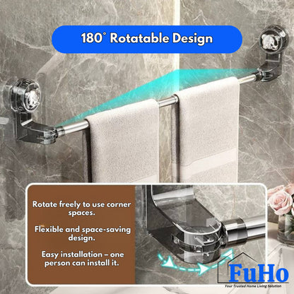 🇸🇬READY STOCK🇸🇬 FuHo Adjustable Toilet Rack | Clothes Rack | Towel Rack | Bathroom Rack (TL0058)