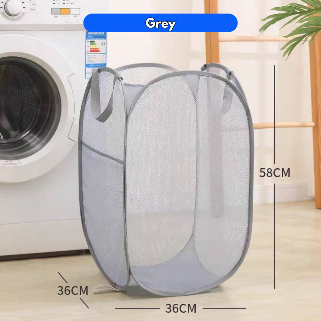 🇸🇬READY STOCK🇸🇬 FuHo Lightweight Foldable Fiber Mesh Laundry Basket | Laundry Storage | Laundry Basket | (TL0057)